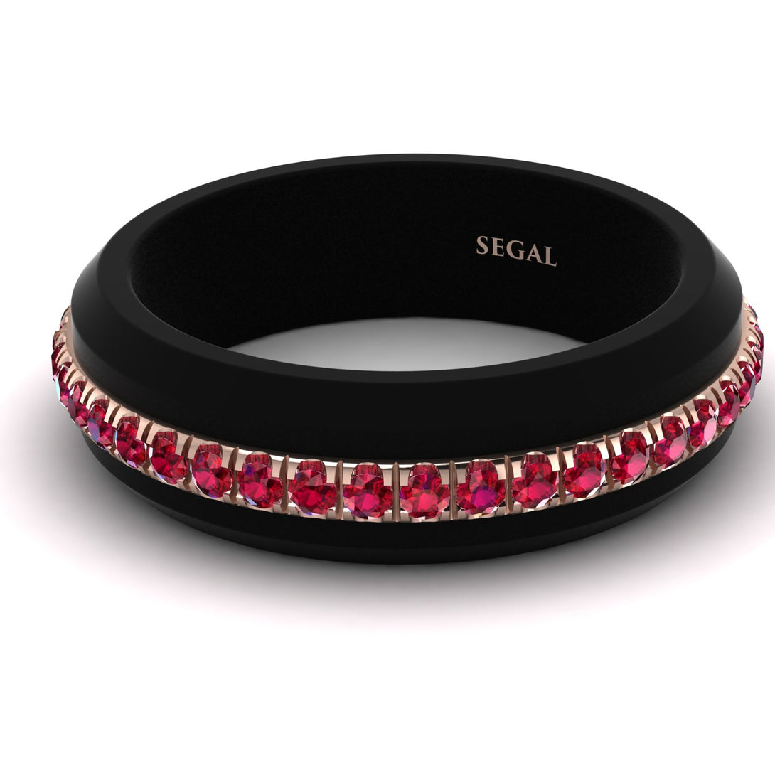 Men's Ruby Black Ring - Aiden No. 8